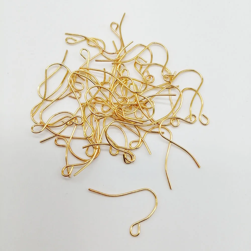 Gold 100 шт./лот, сделай сам, серьги, застежки, крючки, фурнитура, сделай сам, аксессуары для изготовления ювелирных изделий, серьги, аксессуары для женщин - Цвет: Gold