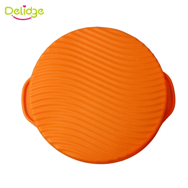 Delidge 1 шт., 28*22,5*6 см, круглая силиконовая форма для тортов, 3D помадка, шоколадный фонант, форма для выпечки хлеба, тортов, сделай сам, кухонные аксессуары