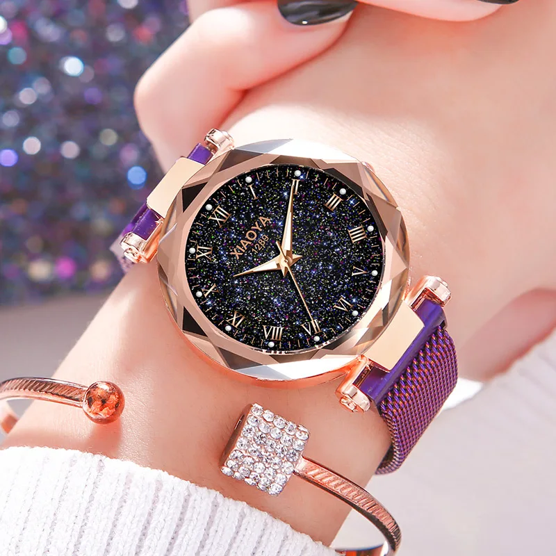 Женские часы 2019 Модные Простые магнитные кварцевые люксовый бренд montres femmes zegarek