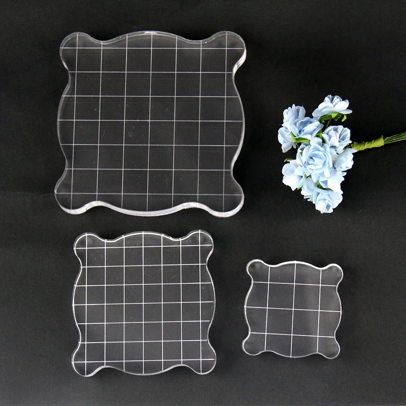 Квадратный стиль штамп Pad прозрачный блок для DIY скрапбукинга прозрачные штампы