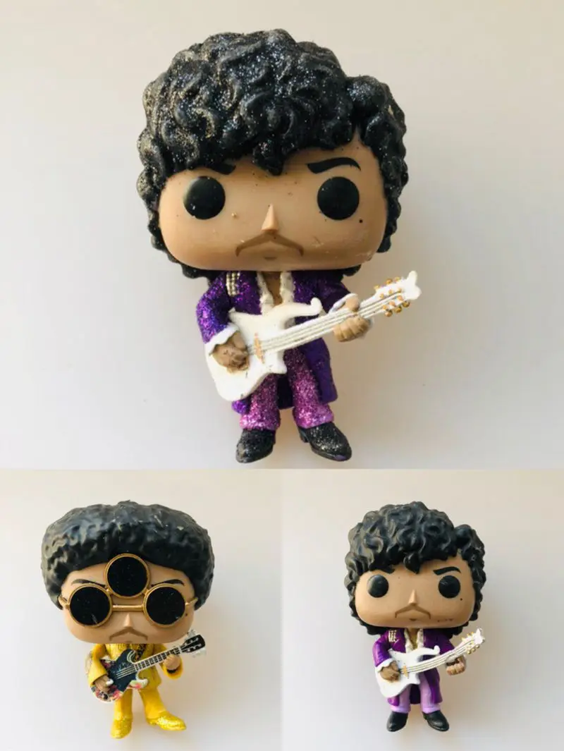 Funko pop Rocks: Prince-3Rd Eye Girl, фиолетовый дождь с гитарой Виниловая фигурка Коллекционная модель свободная игрушка без коробки