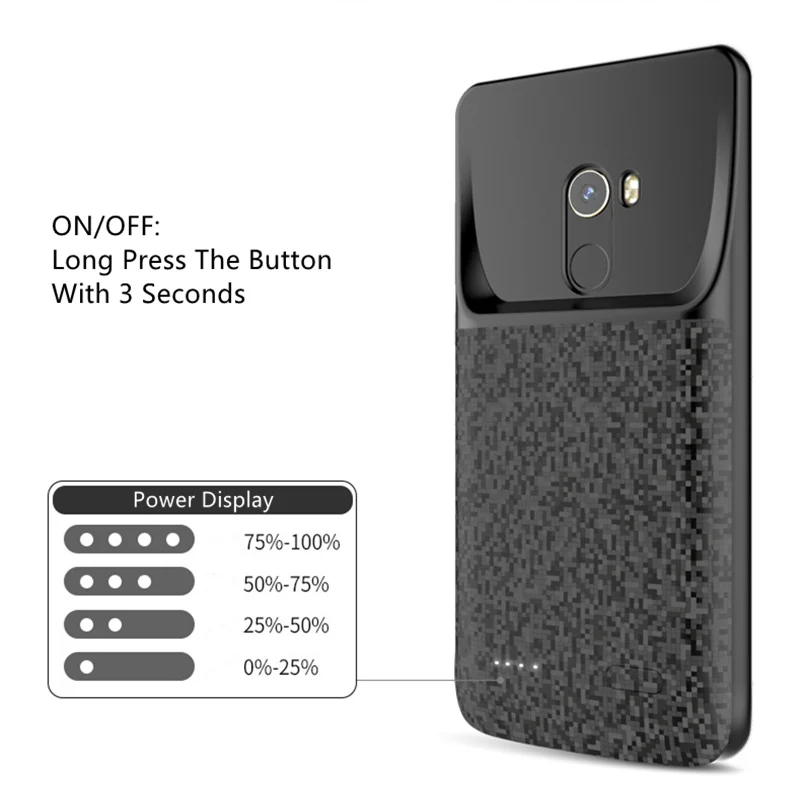 SPCASE 4700 мАч Портативный Батарея Зарядное устройство чехол для Xiaomi Mix 2 ультра