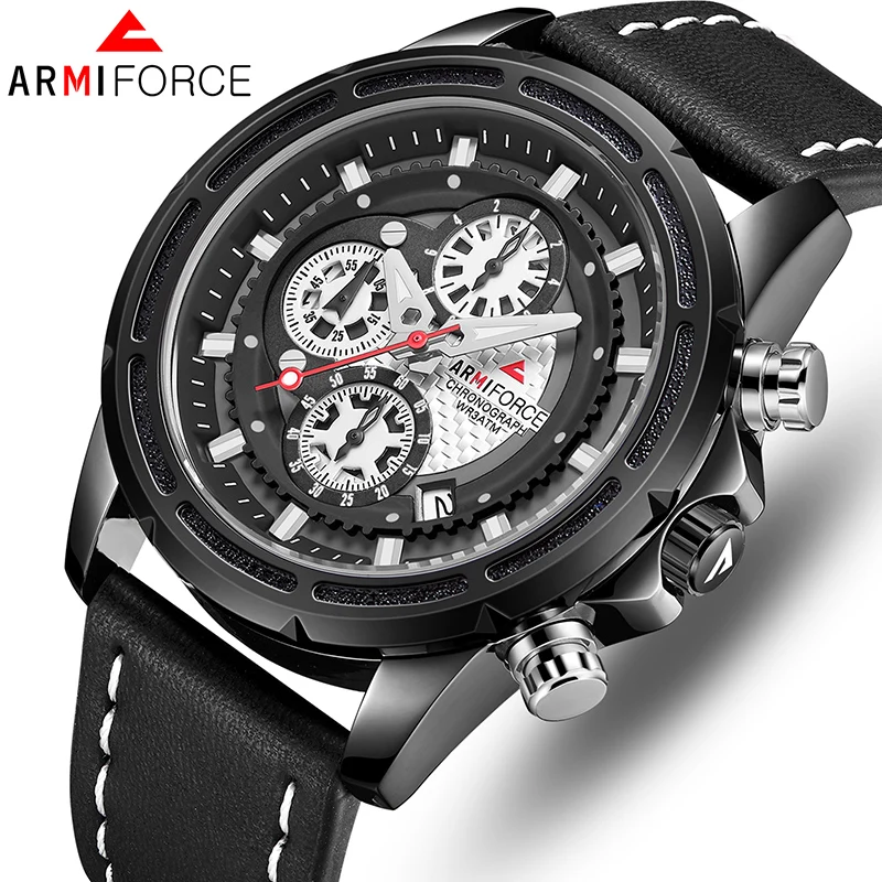Часы наручные ARMIFORCE Мужские кварцевые брендовые Роскошные спортивные деловые