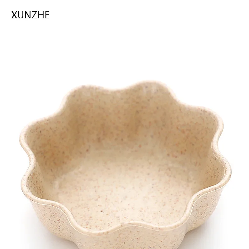 XUNZHE 4PC Creative Multi-Purpose Wheat Straw Small Bowls Dishs Sauce Vinegar Seasoning Side Dishes Plate Kitchen Accessories | Дом и сад