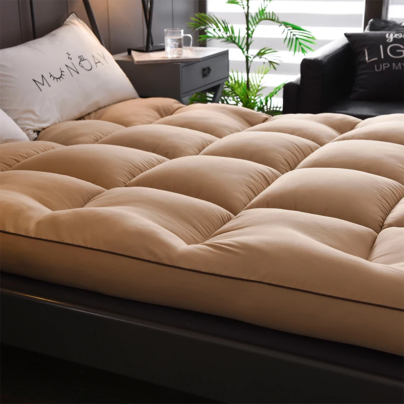 Light brown Медленный матрас татами с деревом, утолщенный мягкий коврик, ковер, экономичный, 1,8 м, двойной пол, спальный коврик, складные коврики, ленивая подушка, простыня - Цвет: Light brown