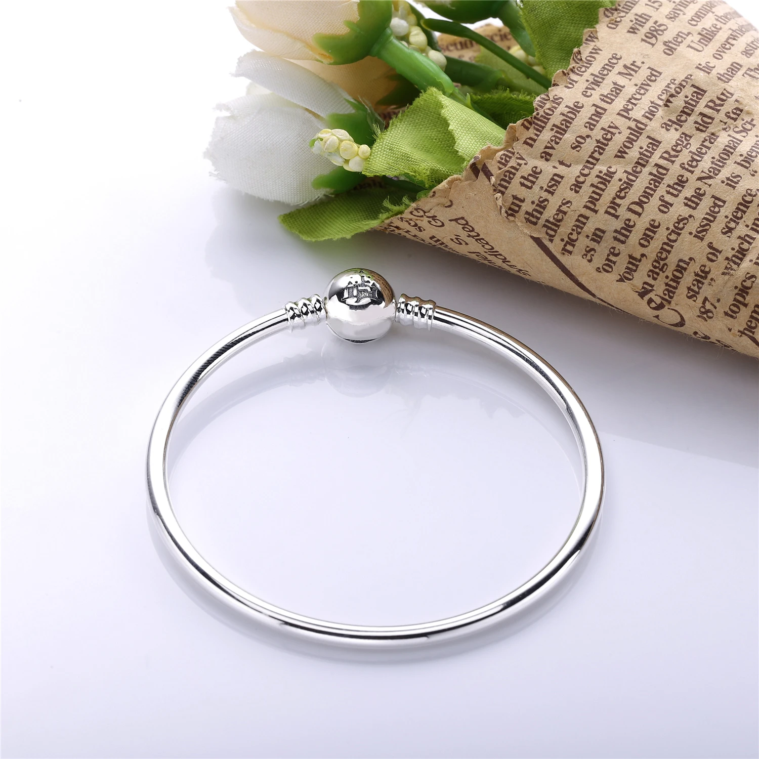 Ajax 925 Sterling Sliver Fit Original Pan Charms Bracelets Beads Basic Chain For Women Jewelry DIY Bangles
