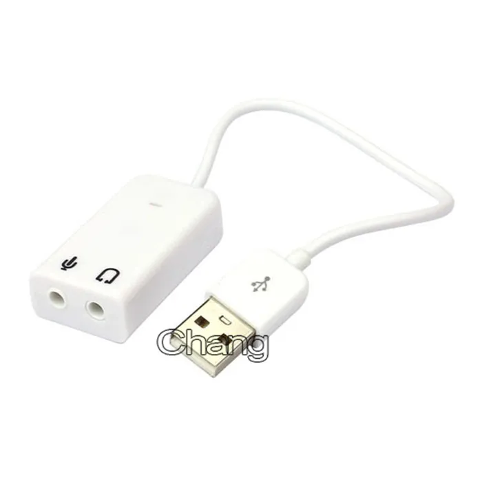3D Горячая продажа Белый 2 0 Виртуальный 7 1 канал внешний USB Аудио Звуковая карта