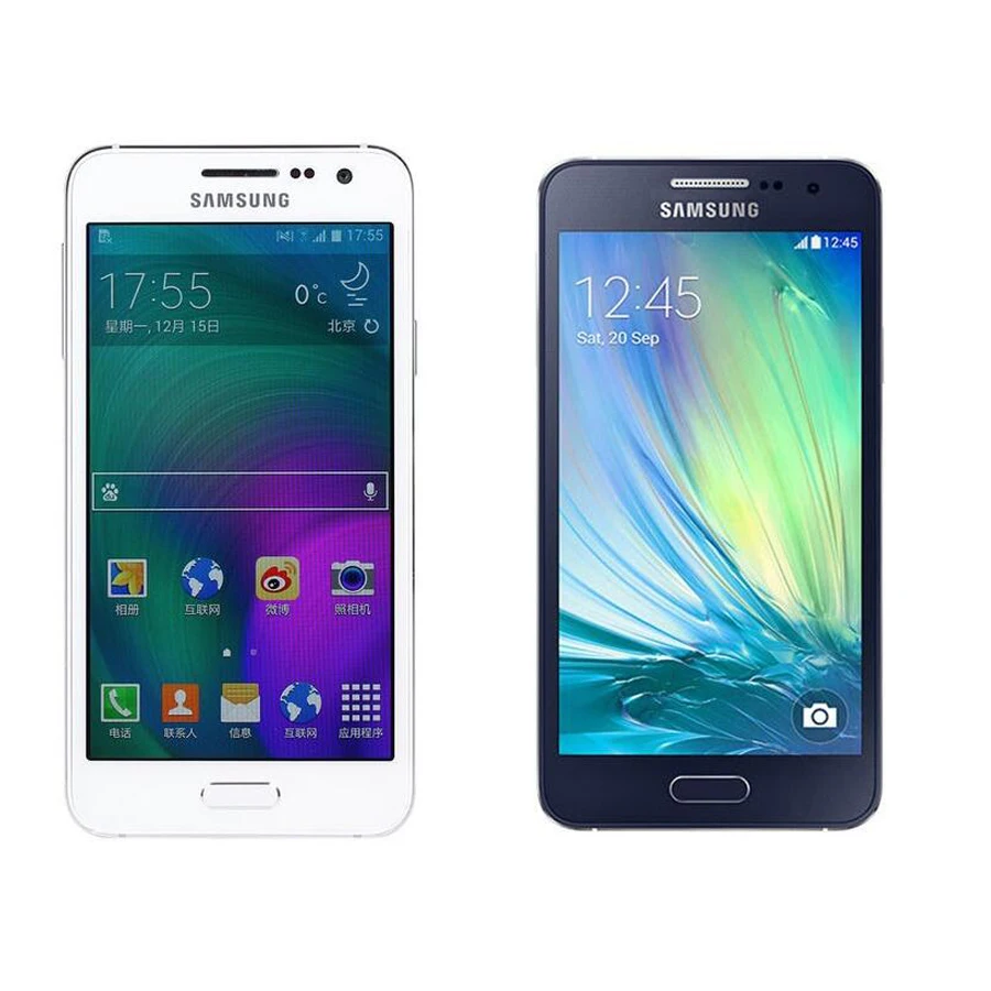 Восстановленный разблокированный сотовый телефон Samsung Galaxy A3 с двумя SIM картами