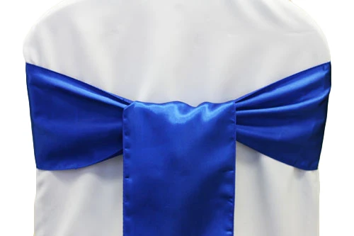 royal blue 50 шт., 15x275 см Свадебный сатиновый стул Sashs атласные чехлы для стульев бантики Домашняя вечеринка, украшения для гостиничный Банкетный стул Декор - Цвет: royal blue
