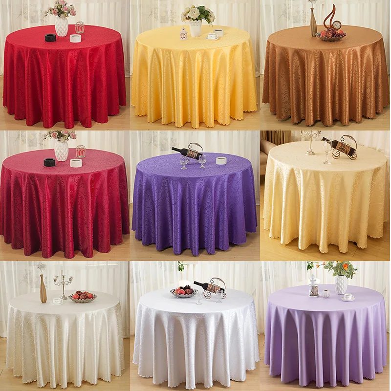 Однотонная круглая атласная Скатерть на Рождество свадебное украшение вечерние