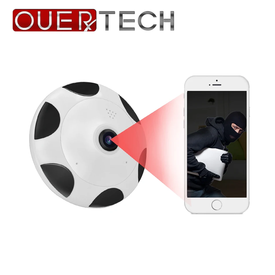 OUERTECH ночное видение WiFi 3MP камера безопасности с tf картой видеодомофон датчик