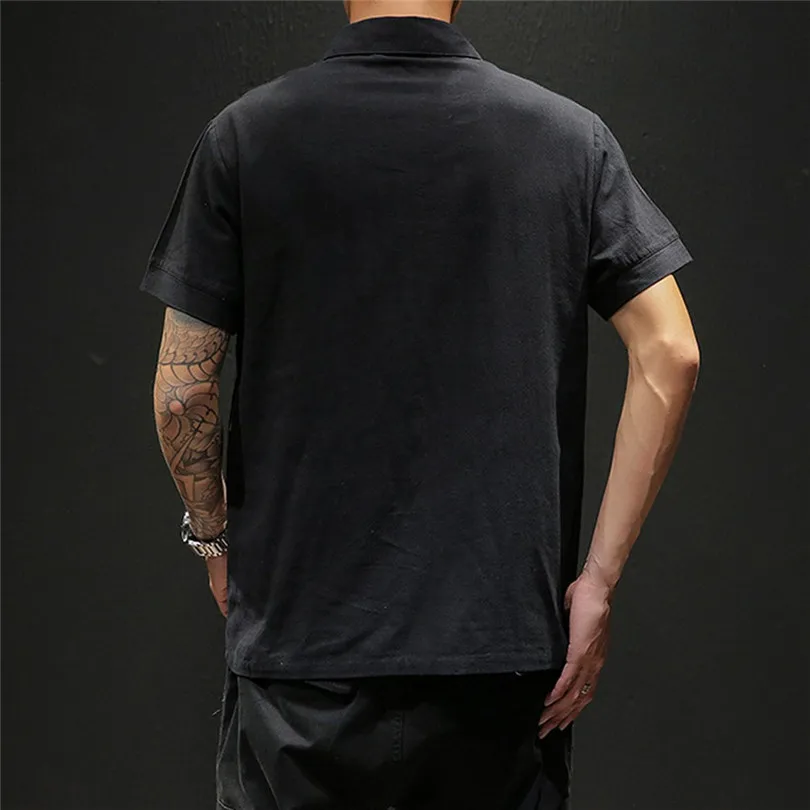 Новая модная мужская летняя хлопковая и льняная однотонная Свободная