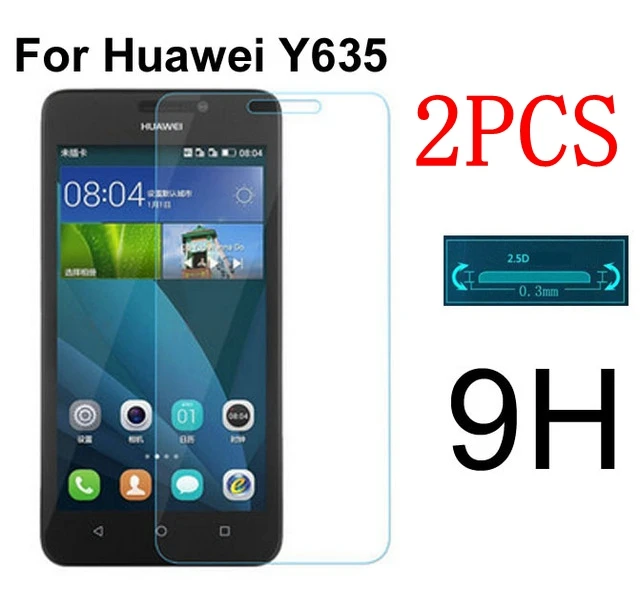 Оригинальное закаленное стекло для Huawei Y635 2 шт. протектор экрана защитная пленка телефона искусственное