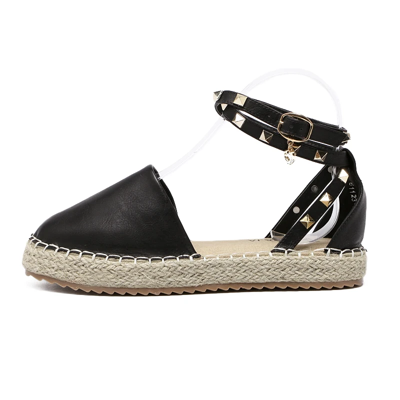 AIYKAZYSDL/женская пляжная обувь на лето 2018 г. Espadrilles Обувь с перекрестными ремешками