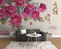 beibehang classic fashion silky stereo wallpaper new retro stereo rose jewelry tv background papel de parede 3d wallpaper behang