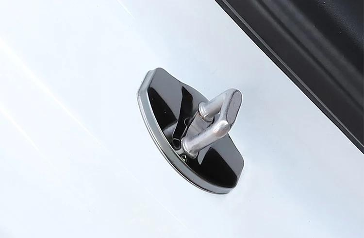 LUCKEASY двери дверной замок из нержавеющей стали, Защитная крышка для Tesla модель 3- имитация углеродного волокна/черный 4 шт./компл