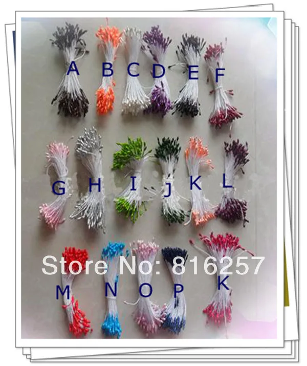 

Smallest Size Pearl Stamen Stocking Flower Stamens DIY Charming Millinery Flower Accessories 1800 Pieces/Lot 17 Colors Selected