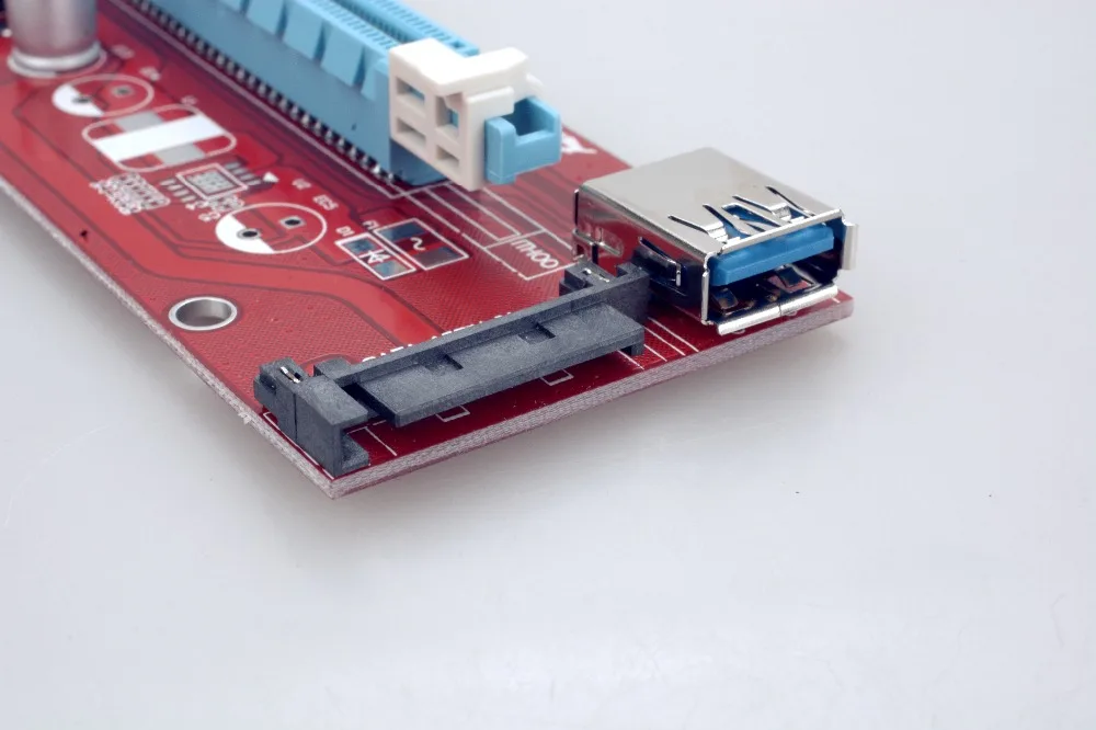 PCI E Express 1x к 16x расширитель переходника карта с 50/60 см USB 3 0 кабель питания для