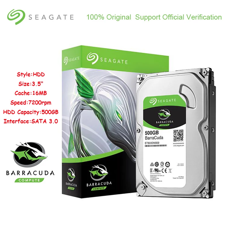 Внутренний жесткий диск Seagate BarraCuda 500 Гб 3 5 дюйма SATA 0 7200 об/мин 6 16 Мб кэш памяти для
