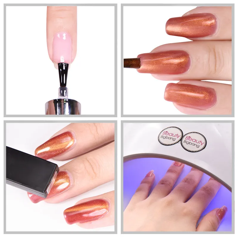 BeautyBigBang Магнитный кошачий глаз Гель-лак для ногтей смоляный лак замачивающиеся покрытые лаком ногти дизайн Сияющий УФ светодиодный Гель-лак для ногтей