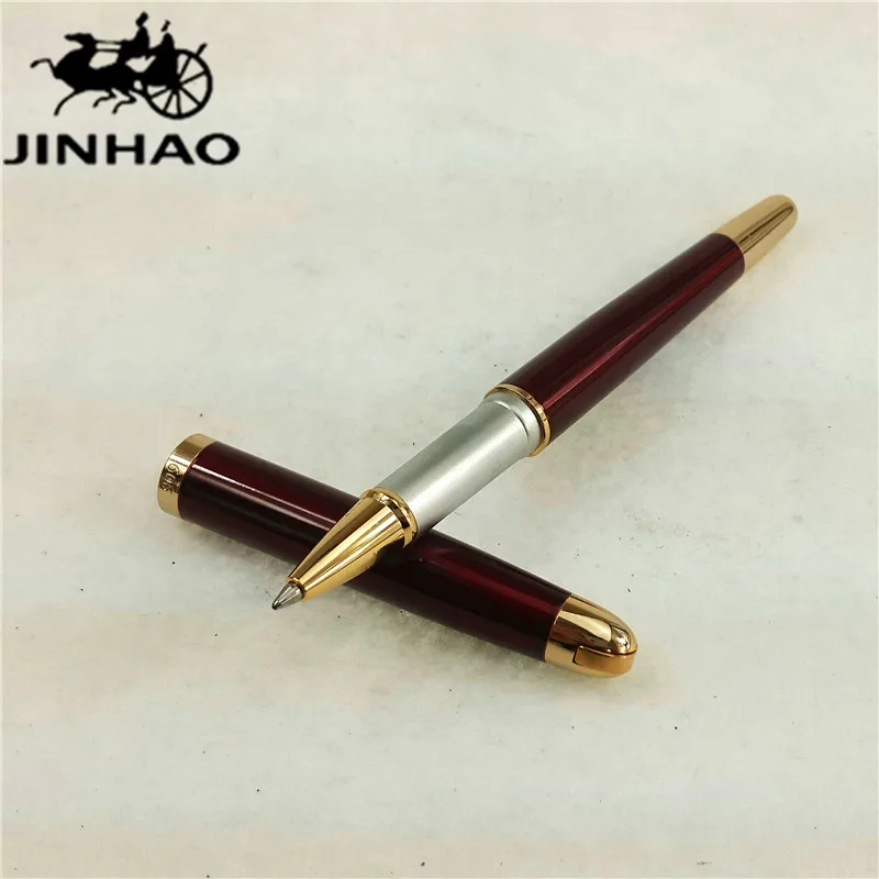 1 шт./лот JINHAO 606 РОЛИК ручка Kawaii красный золото клип Canetas Материал Эсколар