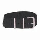 Нейлоновый ремешок для наручных часов, 14 мм 16 мм 18 мм 20 мм 22 мм 24 мм Ретро твердый черный армейский спортивный ремешок для часов, ремешок для наручных часов из ткани с пряжкой