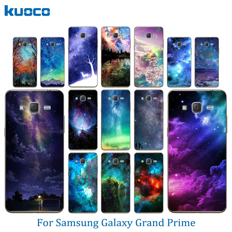 Силиконовый тонкий чехол для Samsung Galaxy Grand Prime из ТПУ с рисунком звездного неба G530F