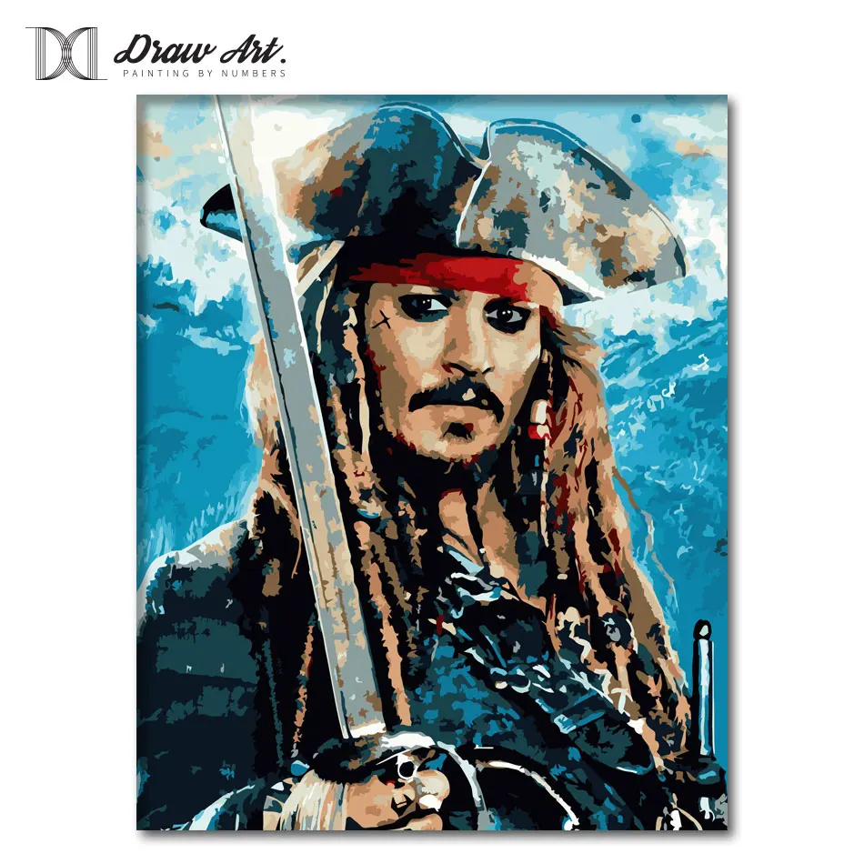 Набор для рисования по номерам на холсте Jack Sparrow|Рисование и каллиграфия| |