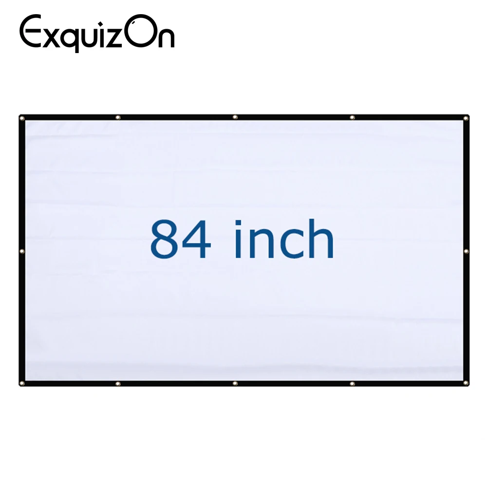84 дюймов 16:9 HD проектор экран Портативный Сложенный передний проекционный ткань с