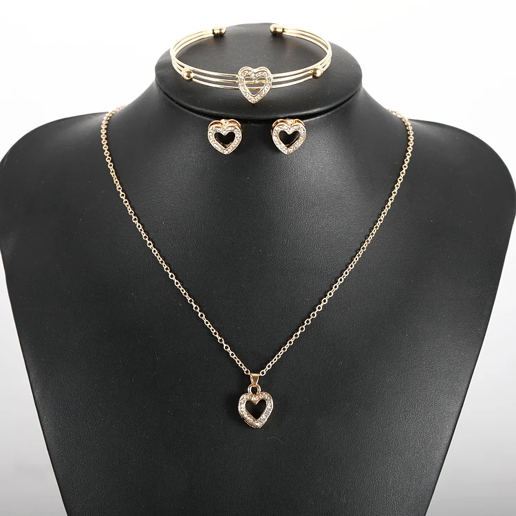 Лидер продаж 5 шт./компл. хрустальное сердце украшено Золото Цвет цепочки и