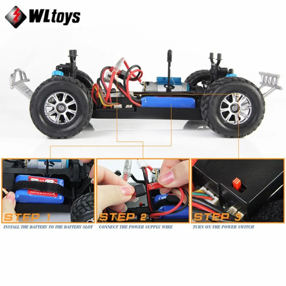 WLtoys A979-B радиоуправляемые машинки 2,4 ГГц 1/18 масштаб полный пропорциональный 4WD 70 км/ч высокая скорость Электрический RTR внедорожный Радиоуправляемый автомобиль матовый мотор