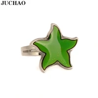 mood ring starfish pentacle five pointed star rings for women