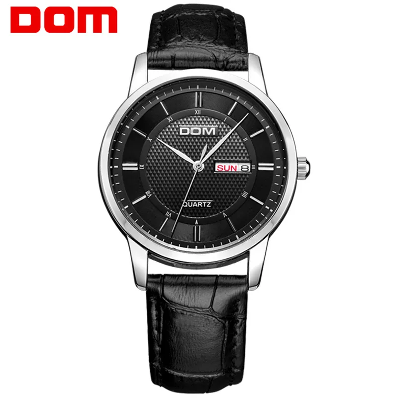 DOM (Dom) мужские часы для отдыха в деловом стиле серии с двойным календарем