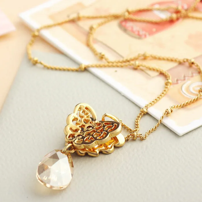 Neoglory австрийский кристалл светло-желтого золота Цвет оптовая продажа Подвески