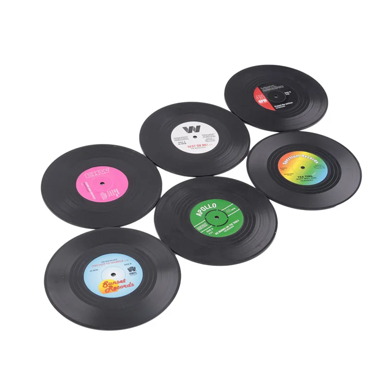 6 шт./компл. пластиковый нескользящий круглый Настольный коврик для стеклянной