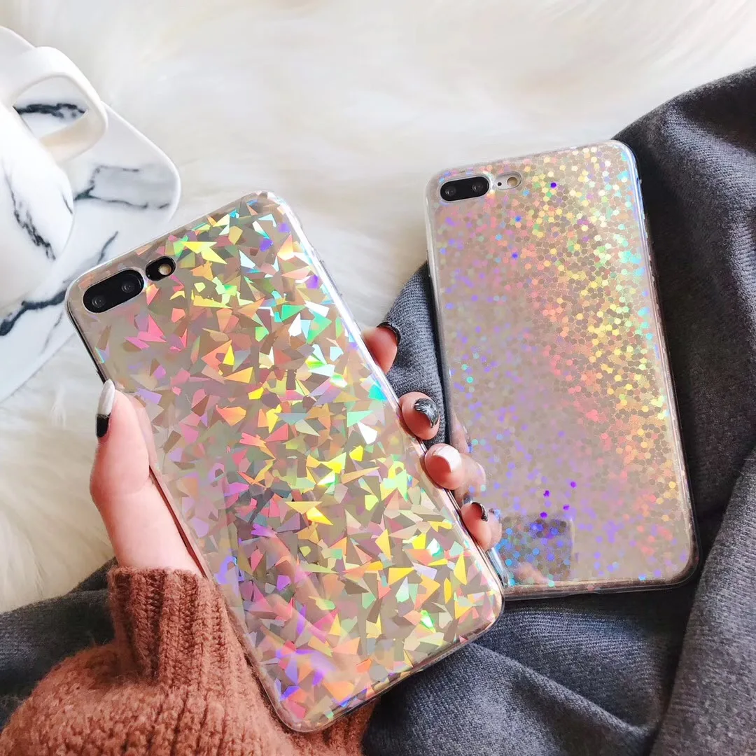 Роскошный блестящий чехол для телефона с алмазным узором IPhone X 7 7plus 6 6s 8 6plus