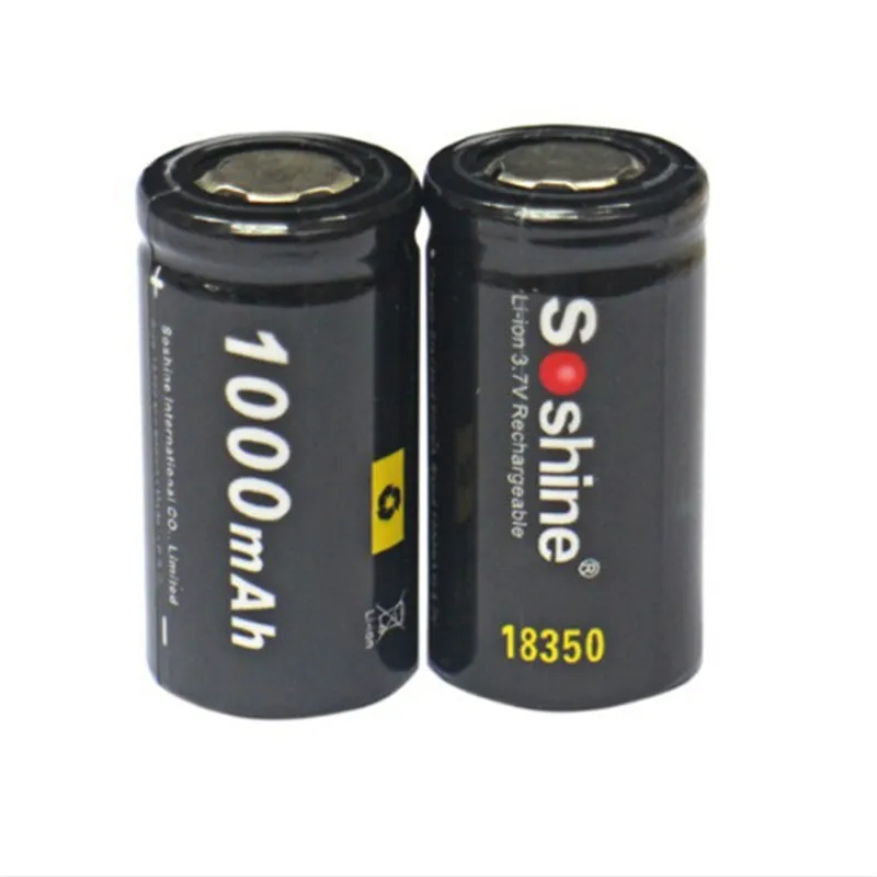 Аккумуляторная батарея Soshine 18350 2 шт. 3 7 В 1000 мАч|li-ion battery|rechargeable batterybattery 3.7v |