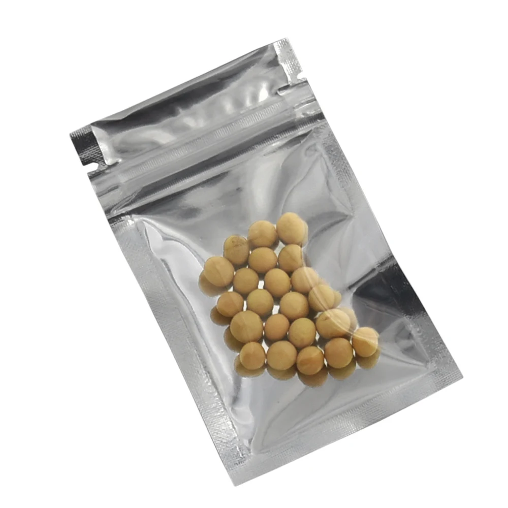 100 шт./лот Прозрачный Ziplock пластиковые пакеты лавсановая упаковка сумка с застежкой-молнией Самоуплотняющаяся Алюминиевая сумка для упаковки из фольги с подвесными отверстиями