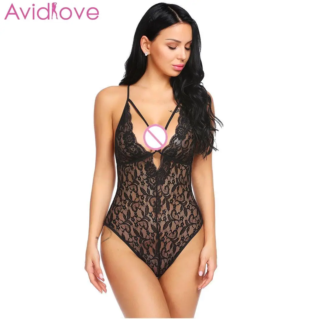 Avidlove женские обтягивающие боди нижнее белье сексуальный комплект кружевное