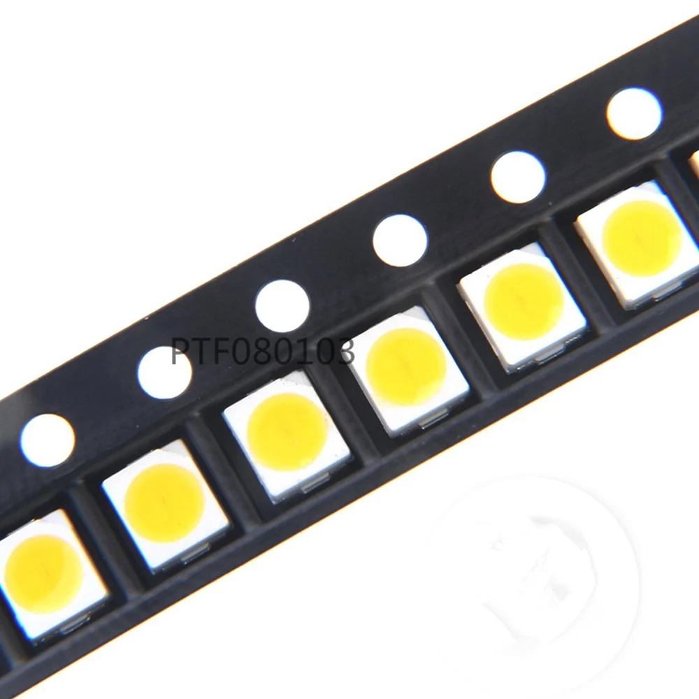 100 шт. 3528 светодиодный SMD белый Чип PLCC2 ультра яркий поверхностного монтажа 20mA 3V 7-8LM светильник-излучающий диод светодиодный 1210 SMT лампа светильник
