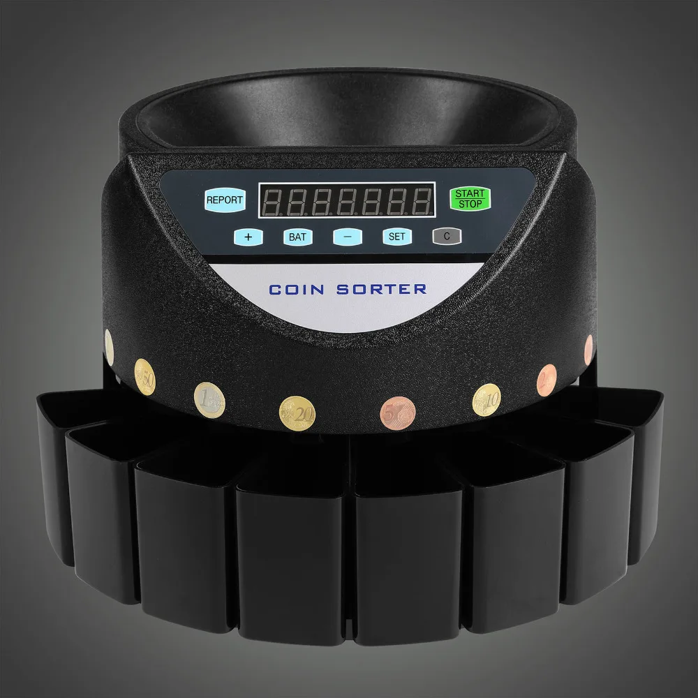 

Automatic Electronic Money Sorter & Coin Counter Cash Currency Counting Machine for Euro Coins