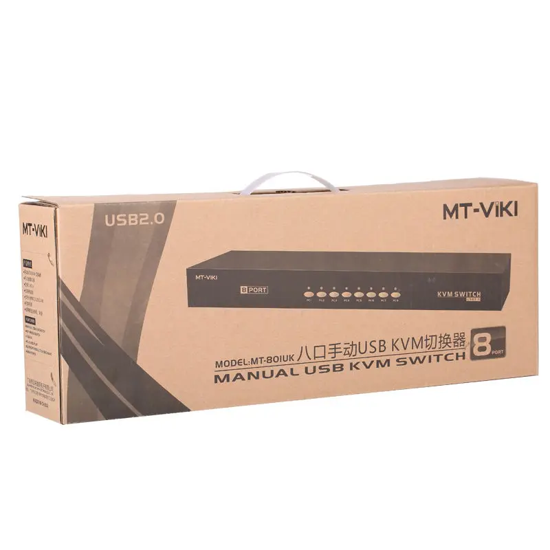 8 портов KVM переключатель VGA USB Ручной Keypress с проводным дистанционным