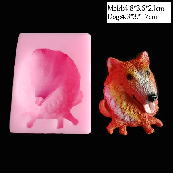 25 стилей, новинка, 3D силиконовая форма для мыла в виде милой собаки, формы для свечей, сделай сам, инструменты для украшения тортов из мастики, желе, конфеты, шоколад, полимер C340