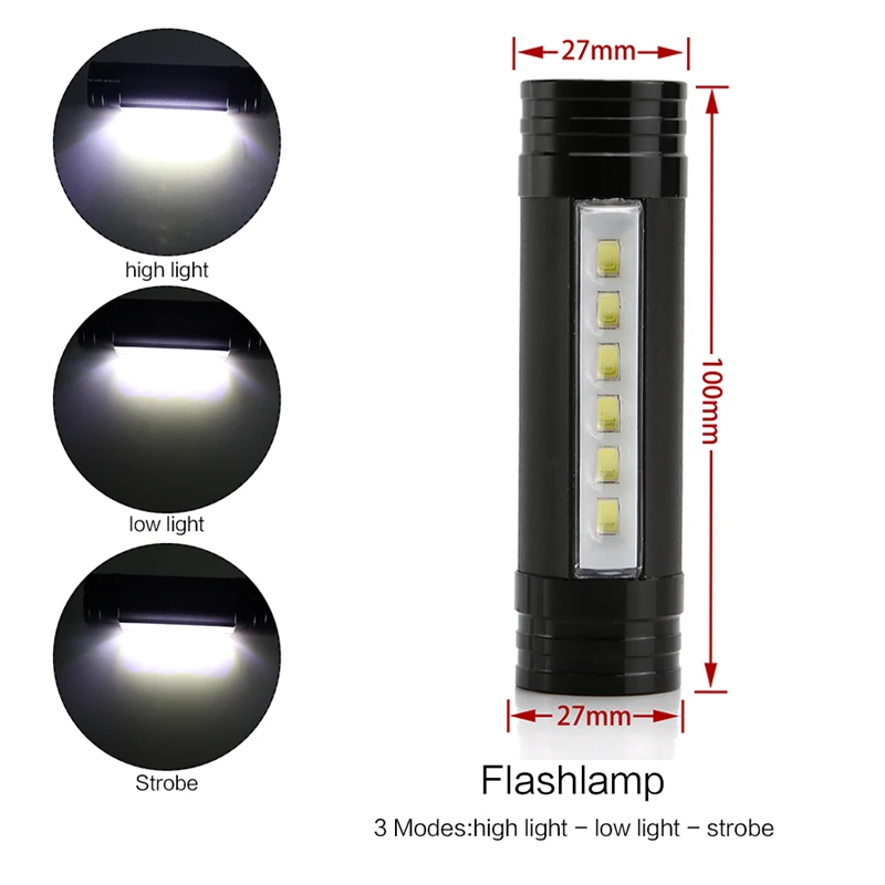 Anjoet 6 LED 500LM налобный фонарь 3-Mode фара USB Перезаряжаемый Фонарик рыболовный