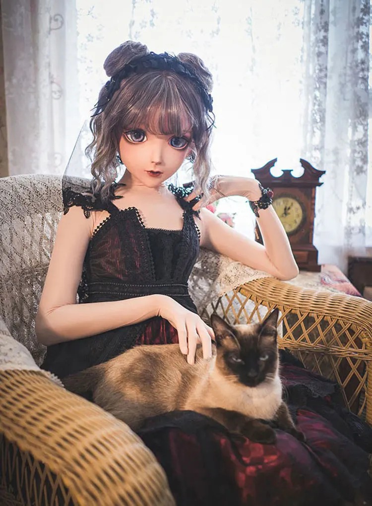 LiLi Mask-77) милая девушка BJD Смола полная голова на заказ косплей японского аниме силиконовая маска кигуруми крест комод кукла