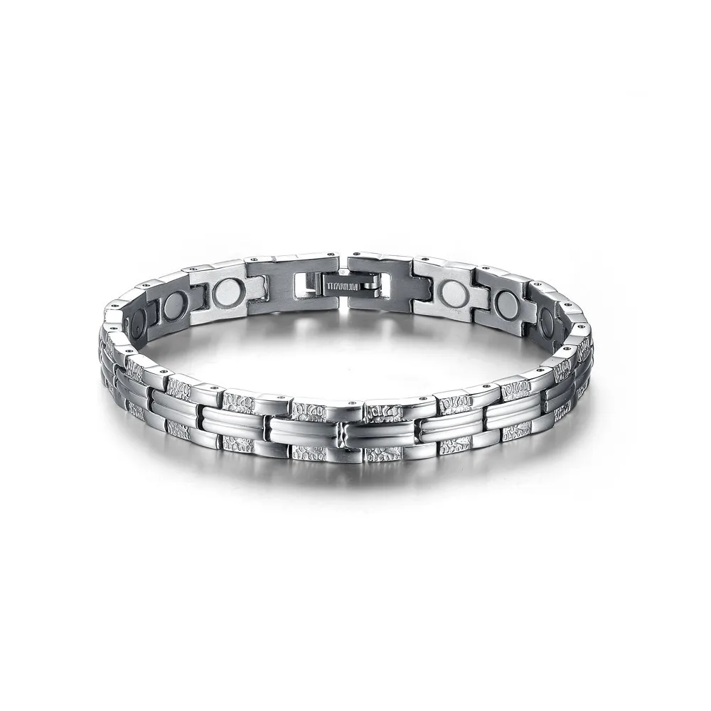 

New Health Power Jewelry For Women Wristband Healing Magnetic Mens Golf Titanium Therapy Bracelet Free Shipping TI003B