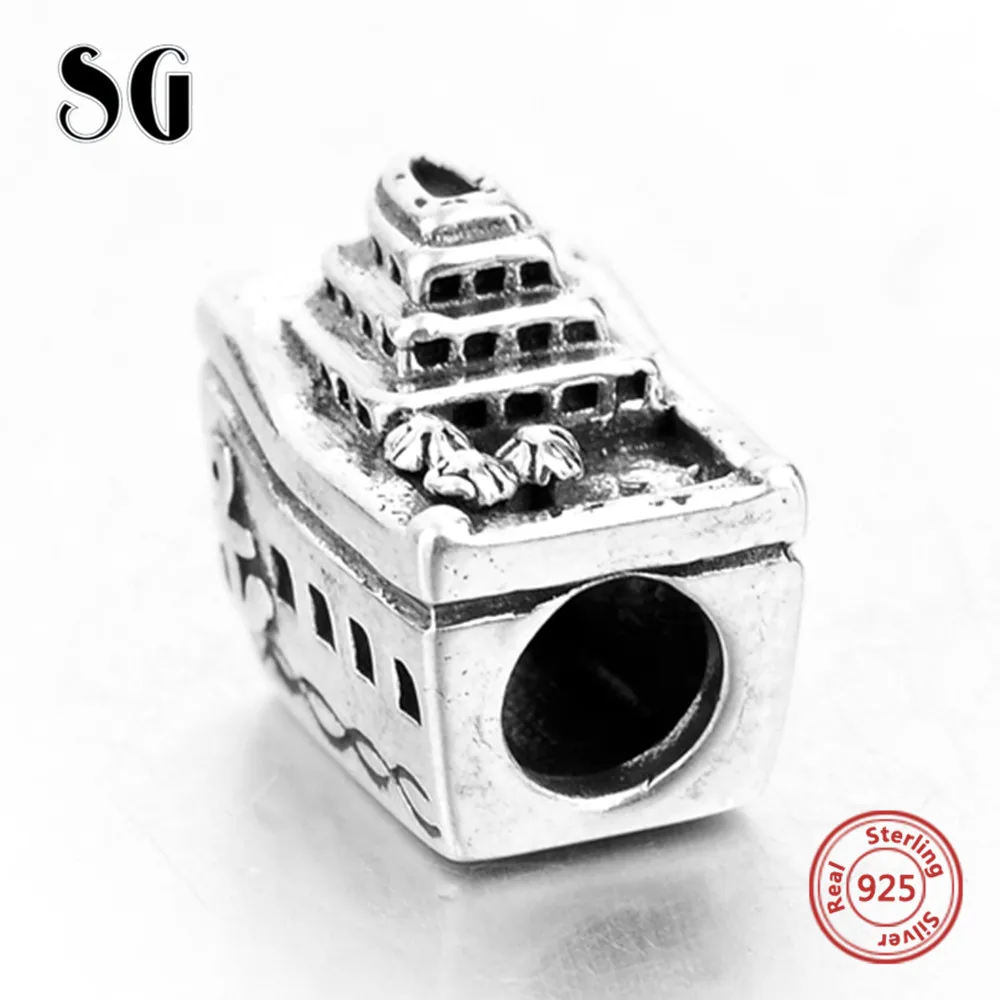 New Arrival Cruise Ship Sterling silver Charm Beads Fit Authentic Pandora Charms Bracelet Silver 925 Original Women Jewelry