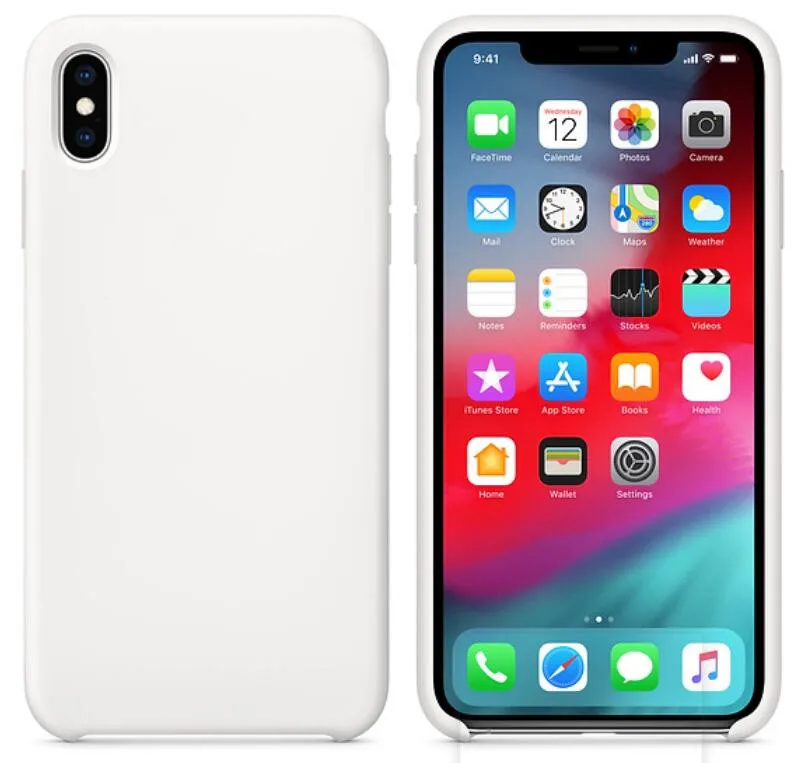 white Для iphone Xs Max чехол с офоническим логотипом Жидкая силиконовая резина мягкая подушка из микрофибры чехол для телефона iphone Xs Xr Xs Max - Цвет: white