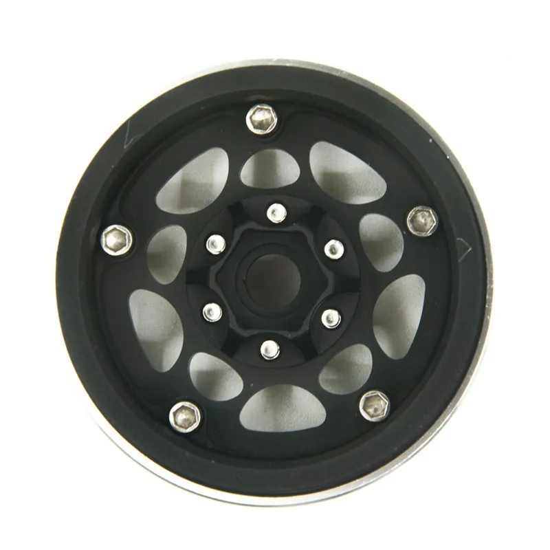 

Metal Wheel Rims 1.9inch Beadlock Wheels Rims for 1/10 Axial SCX10 CC01 D90 D110 Wheel Hub Parts Black