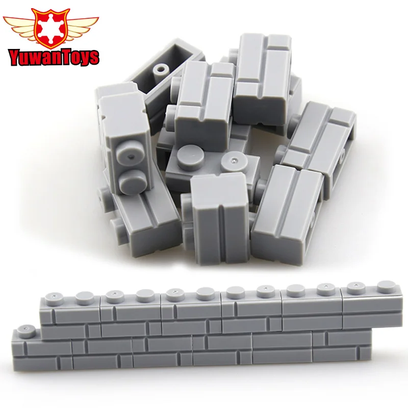 1*2 MOC City Friend Figures 50Pcs Building Blocks wall DIY Baseplate Small Bricks Base toys For Children Compatible Other | Игрушки и
